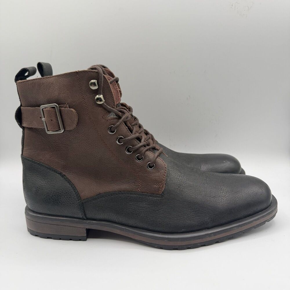 Aston Grey Collection Leather Black Brown Butler Boots Men’s 10.5 500430